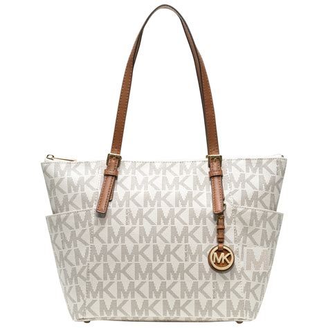 patent white michael kors bag|Women's White Designer Handbags .